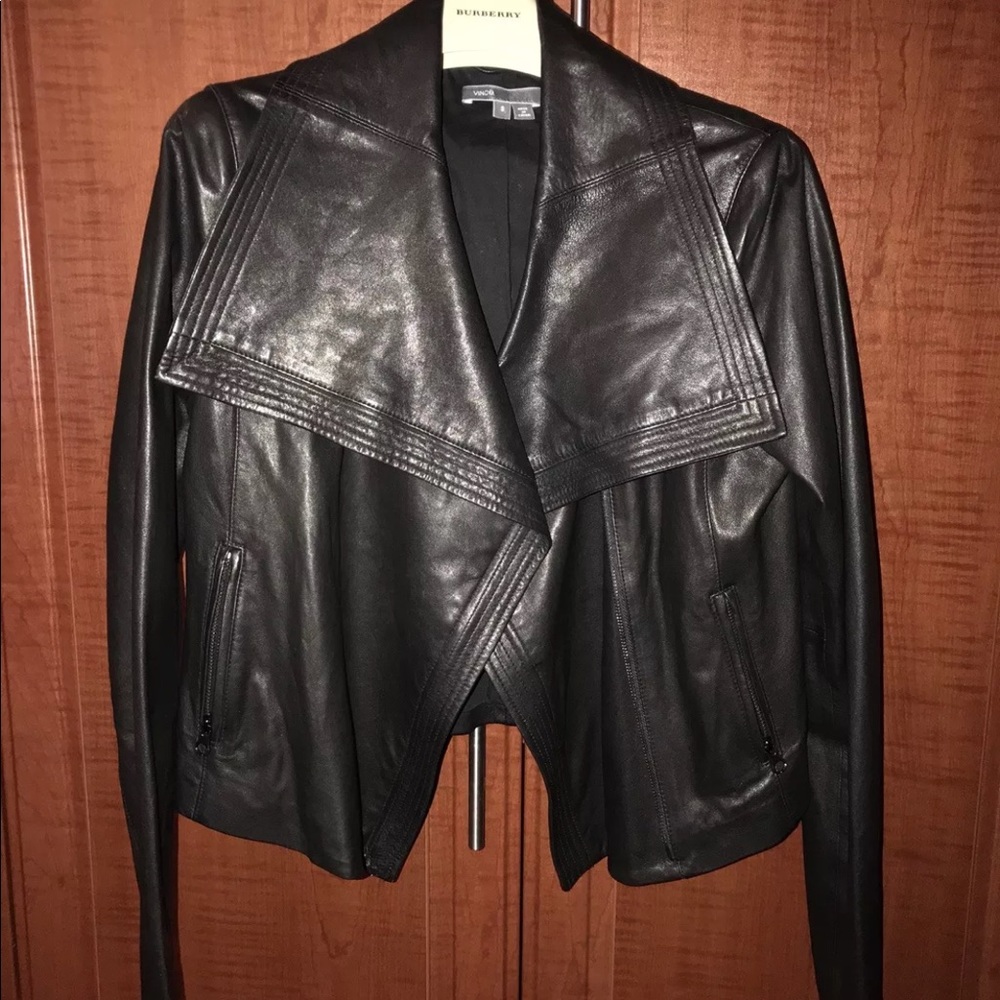 SOLD ❌Vince Asymmetrical Moto leather jacket S